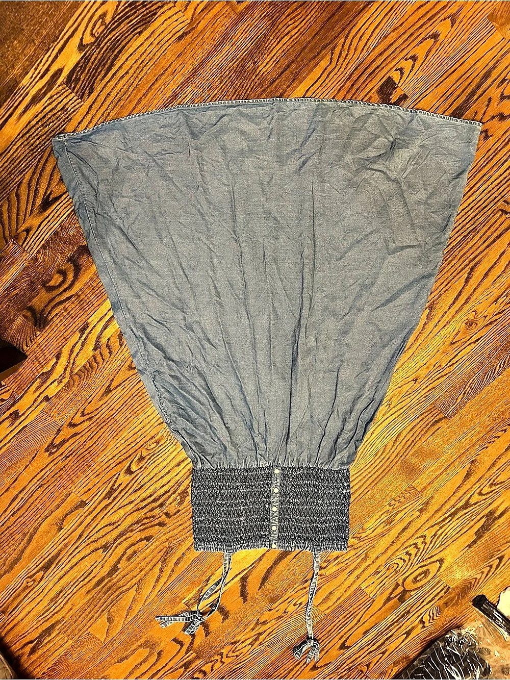 Tie strap denim dress
